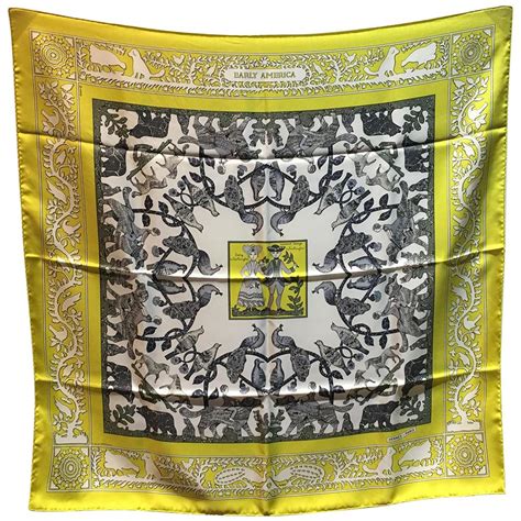 hermes scarf yellow blue|hermes scarf used ebay.